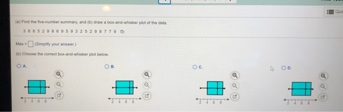 Solved (a) Find the five-number summaryand (b) draw a | Chegg.com