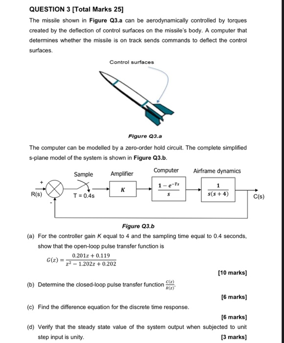 Solved QUESTION 3 [Total Marks 25] The missile shown in | Chegg.com