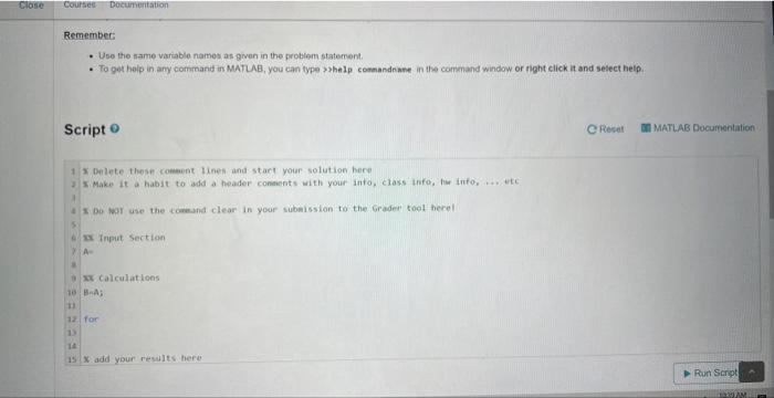 Solved Q3. Write a script file that accepts the user input | Chegg.com