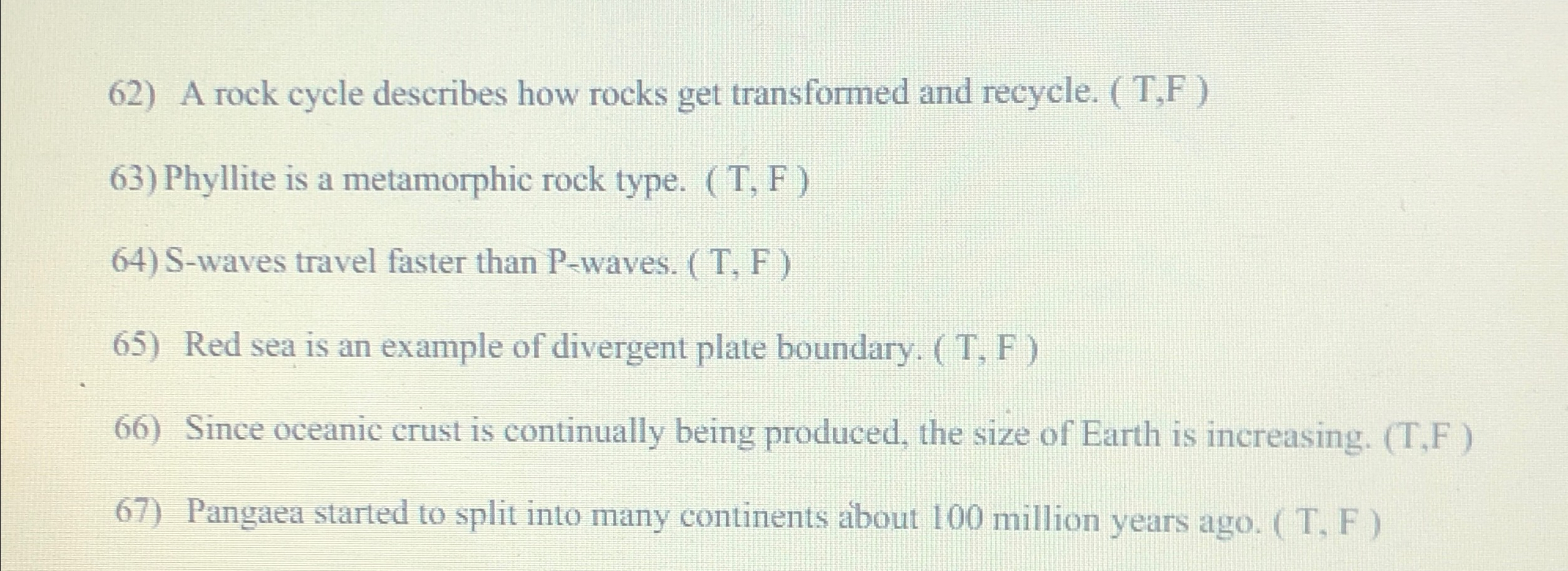 Solved A rock cycle describes how rocks get transformed and | Chegg.com