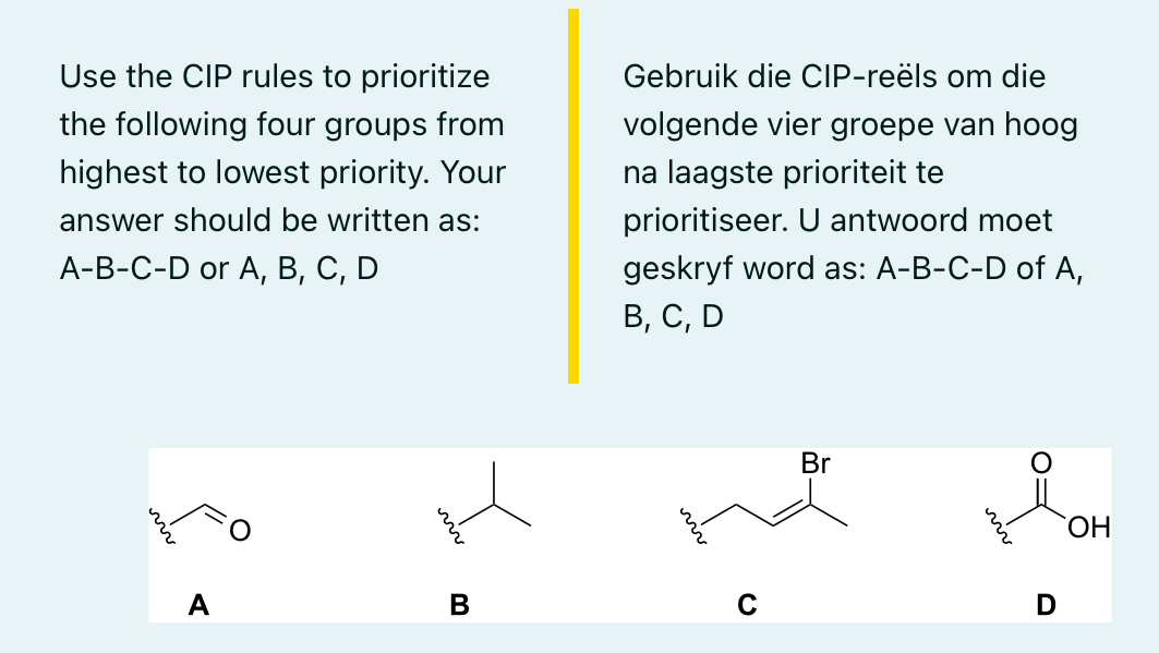 Solved Use the CIP rules to prioritize the following four | Chegg.com