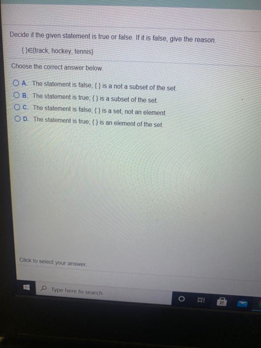 Solved Decide if the given statement is true or false If it | Chegg.com