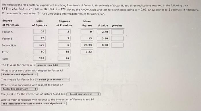 solved-the-calculations-for-a-factorial-experiment-involving-chegg