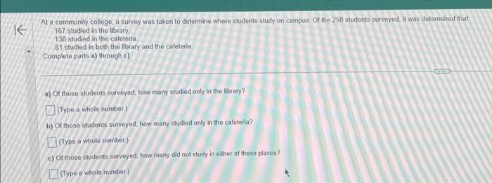 Solved At a community college, a survey was taken to | Chegg.com