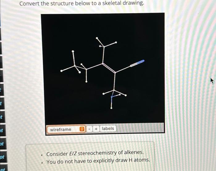 Solved Convert the structure below to a skeletal | Chegg.com