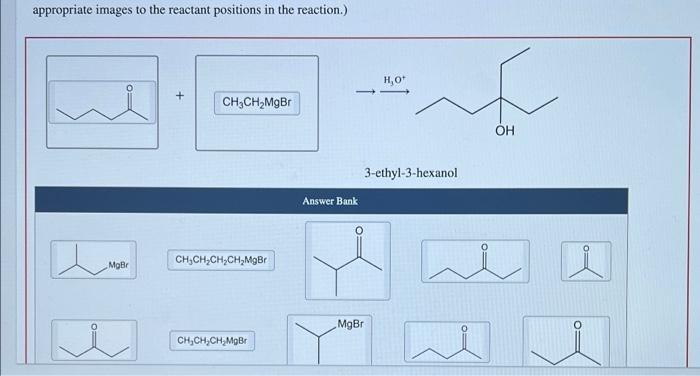 Solved appropriate images to the reactant positions in the | Chegg.com
