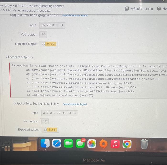 Solved Java// I have written the program but something is | Chegg.com