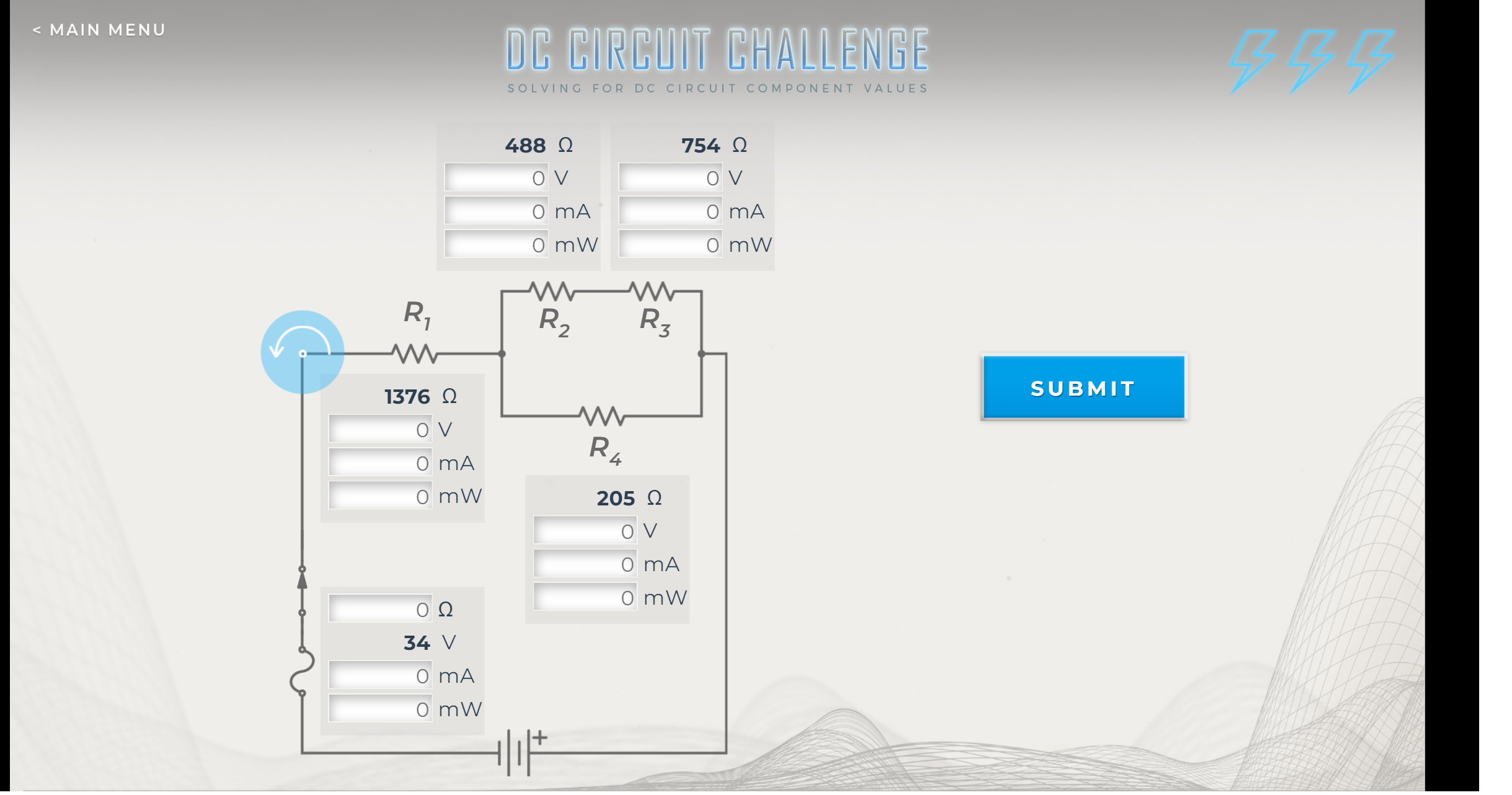 Solved DC Circuit Challenge Combination Circuit Solving for | Chegg.com