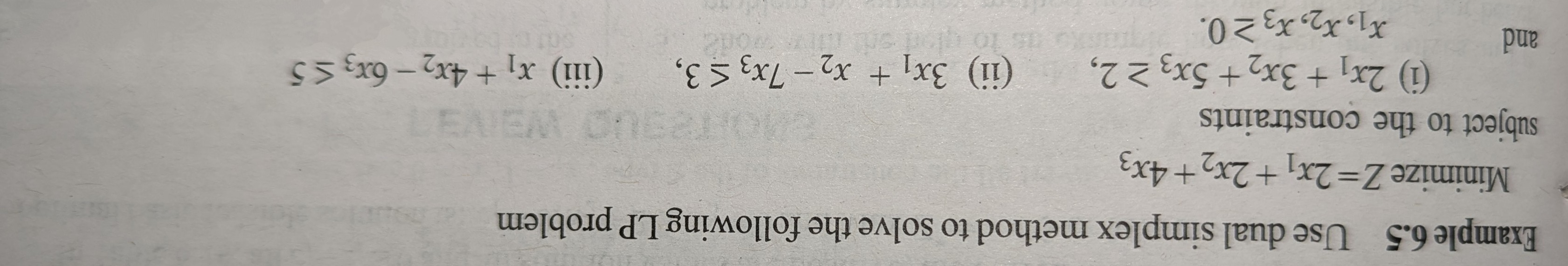 Solved Example 6.5 ﻿Use dual simplex method to solve the | Chegg.com
