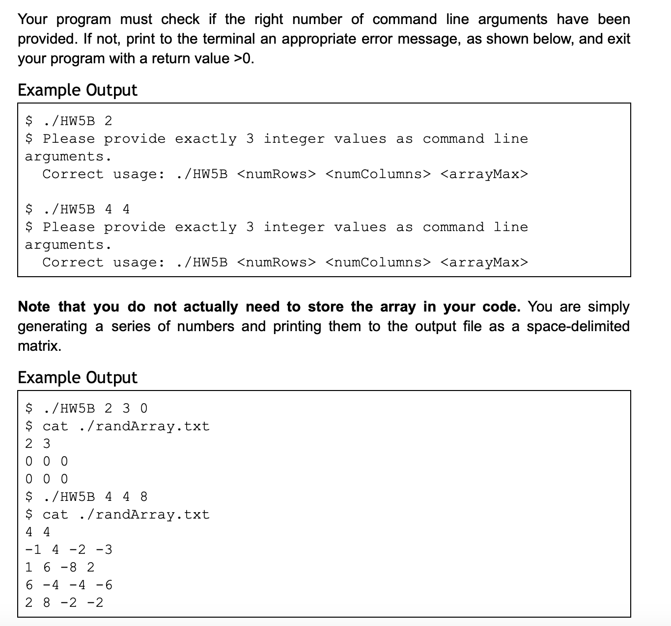 Solved Write a program that generates a 2D matrix filled | Chegg.com