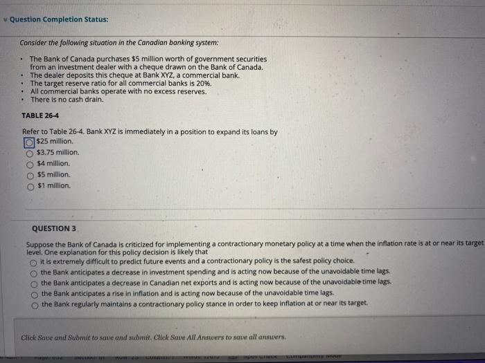 Solved Question Completion Status Consider the following