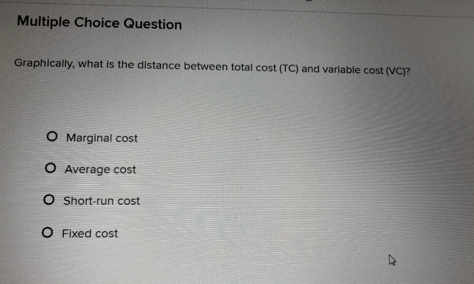 Solved Multiple Choice QuestionGraphically, what is the