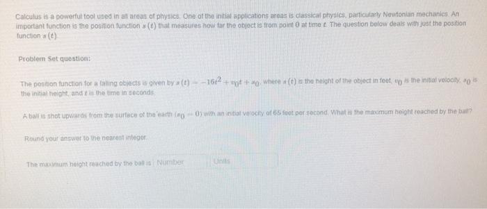 Solved Calculus is a powerful tool used in all areas of | Chegg.com