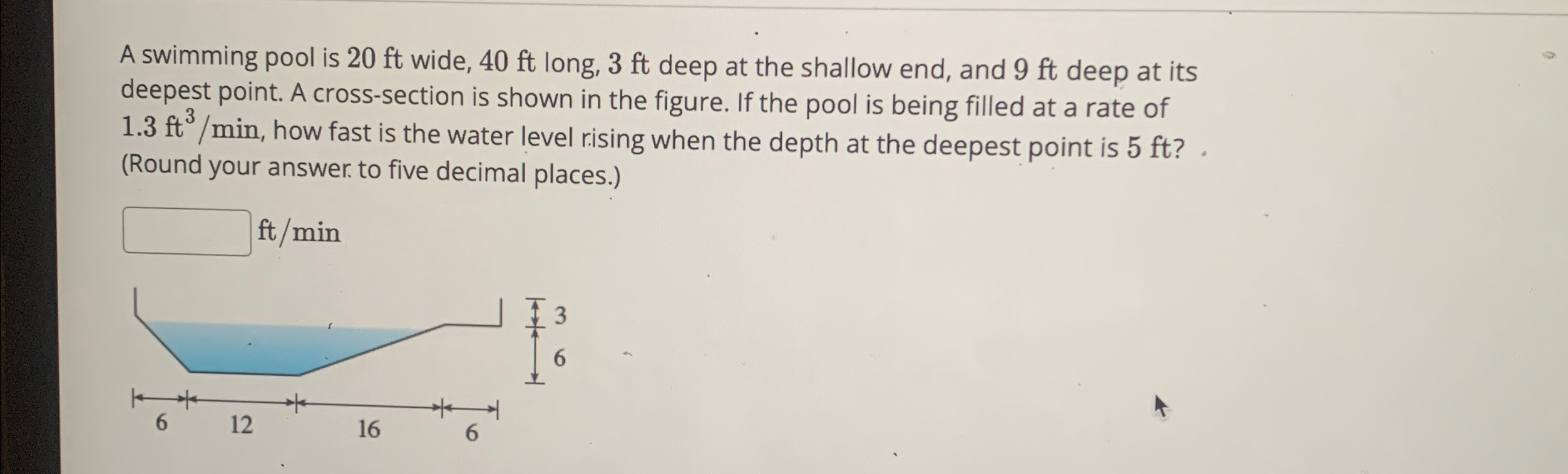2 ft deep swimming pool
