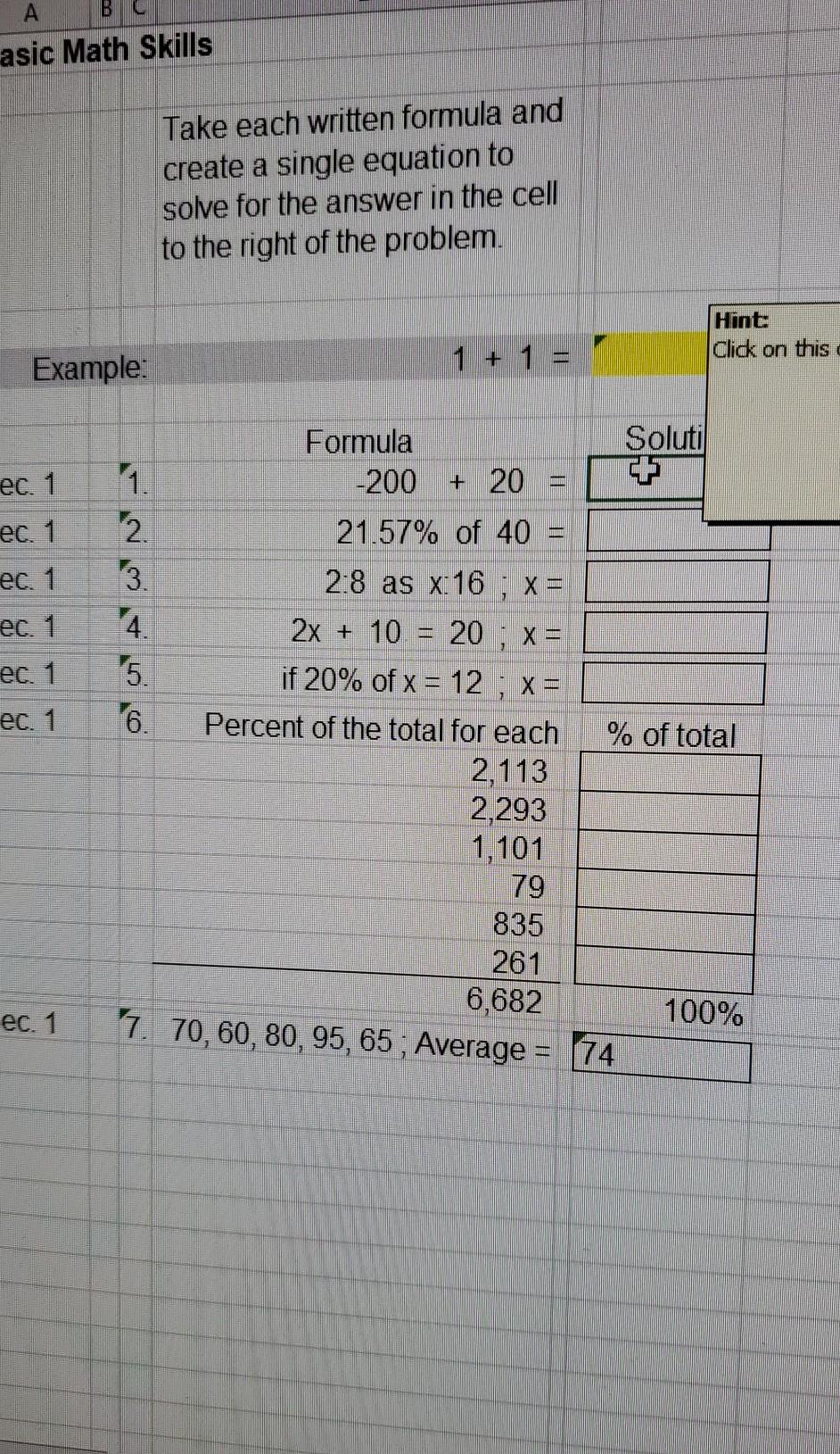 Solved B asic Math Skills Take each written formula and | Chegg.com