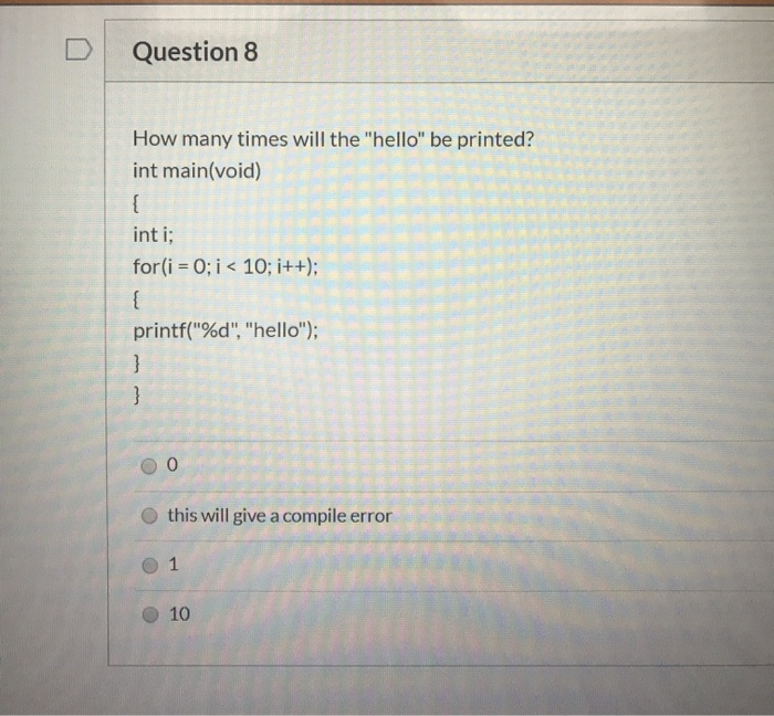 Solved Question 3 What does the following code fragment | Chegg.com