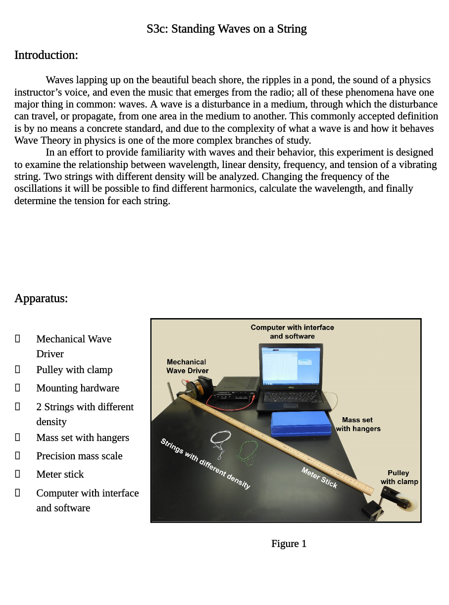 Standing Waves in A Thin String Me Ldes Experiment, PDF, Waves