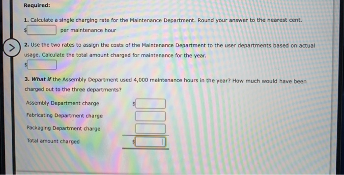 Solved Required 1 Calculate A Single Charging Rate For Chegg