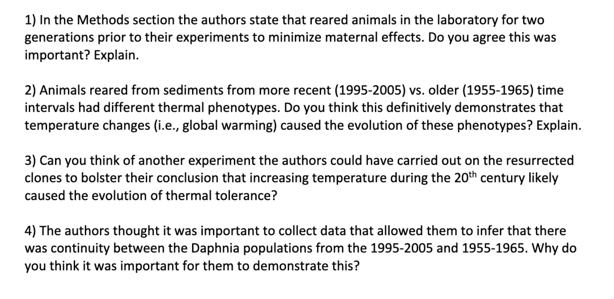 Solved In the Methods section the authors state that reared | Chegg.com