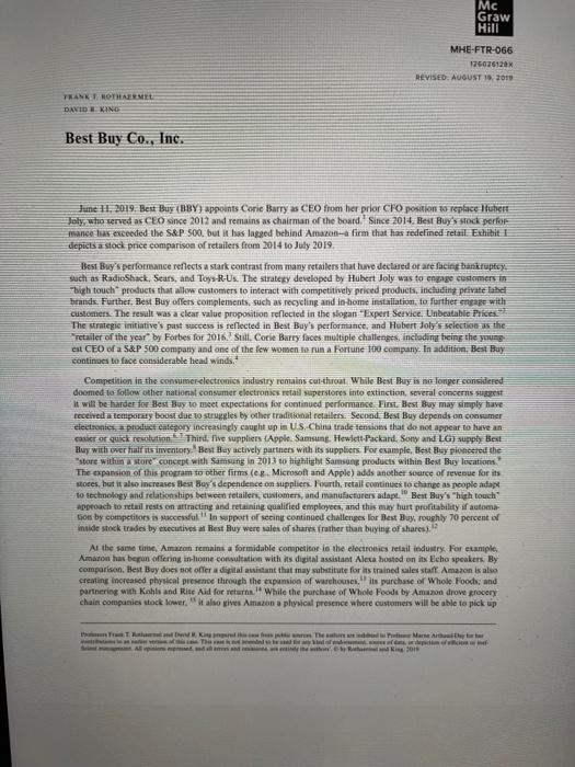 Solved Read the Best Buy case Study and fill out
