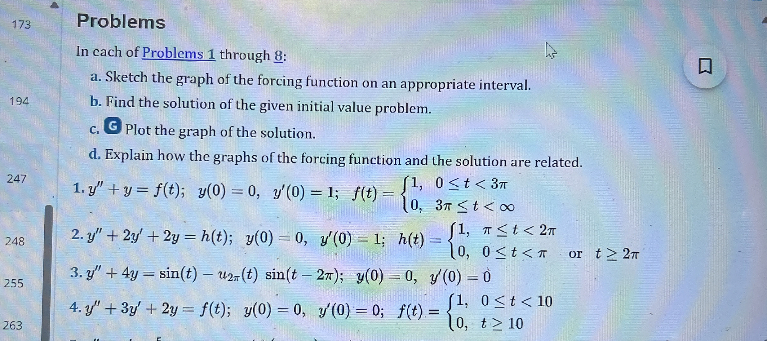 Solved NUMBER 4 173 ﻿ProblemsIn each of Problems 1 ﻿through | Chegg.com