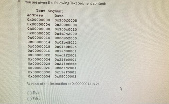 Solved You are given the following Text Segment content: | Chegg.com