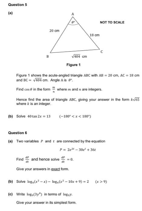 Solved Figure 1 Shows The Acute Angled Triangle Abc With 3918