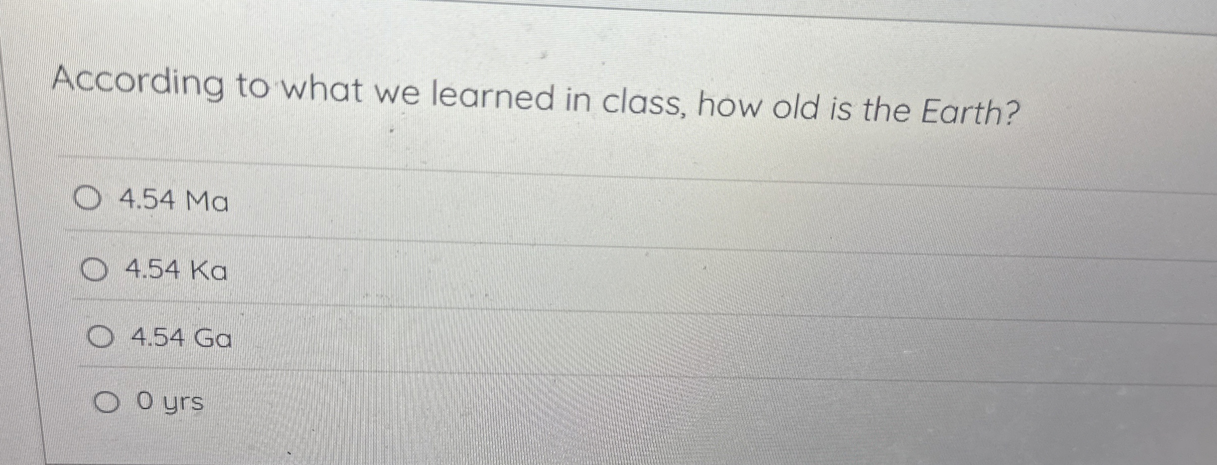 Solved According to what we learned in class, how old is the | Chegg.com