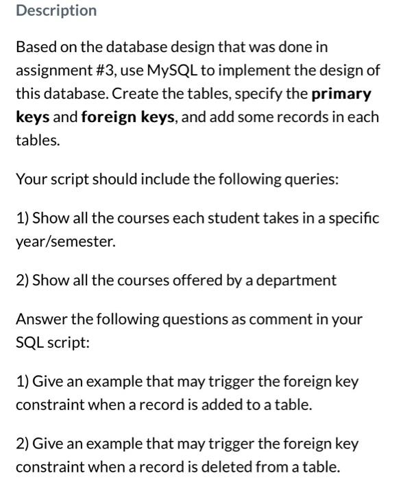 database design assignment ite 115