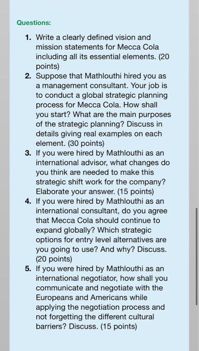 Solved Read carefully the following case study and answer | Chegg.com