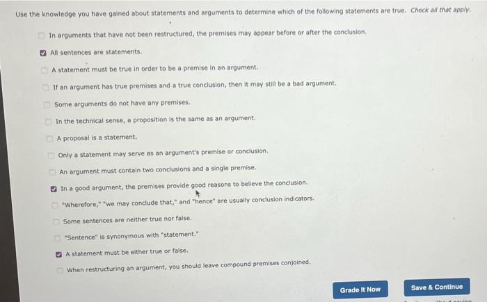 Solved Use the knowledge you have gained about statements | Chegg.com