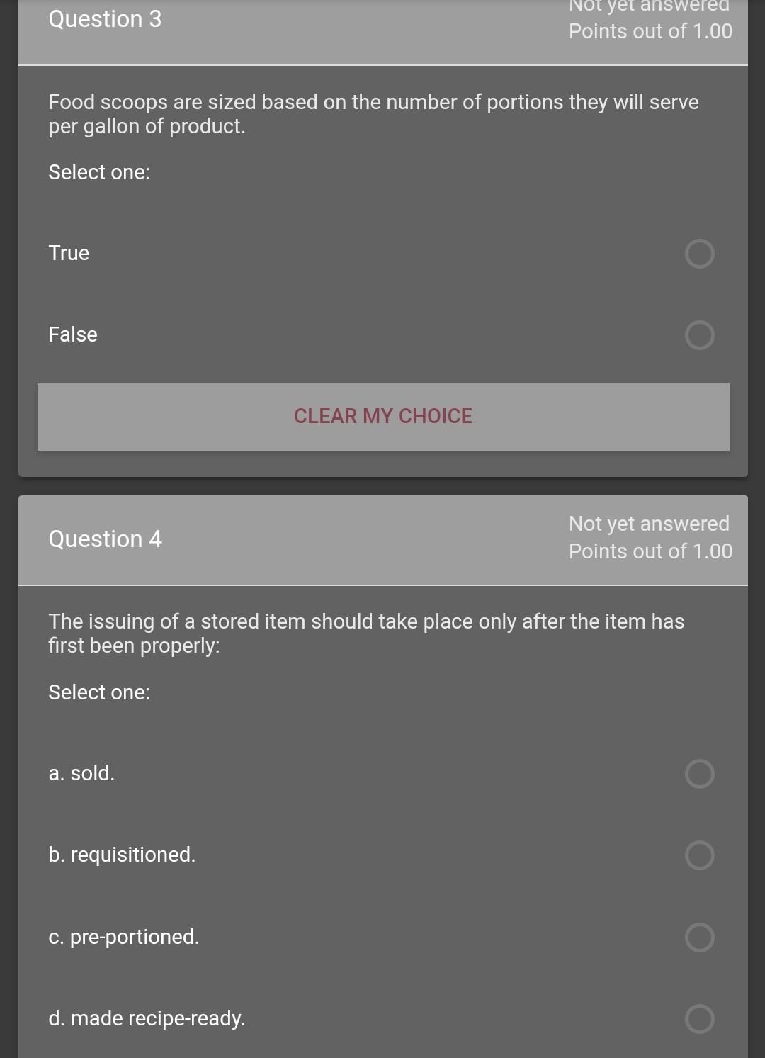 Solved { Week 4 Knowledge Check: Manageme... Question 1 Not | Chegg.com