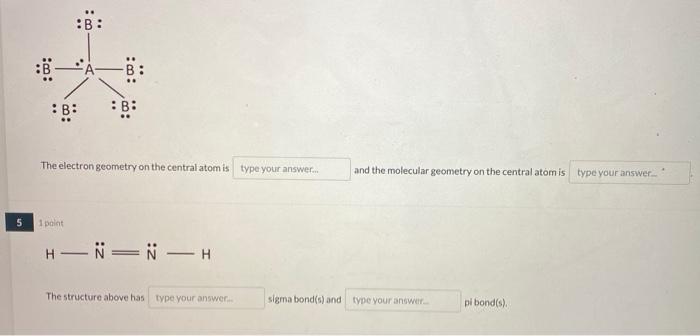 Solved B B B B The Electron Geometry On The Centra Chegg Com