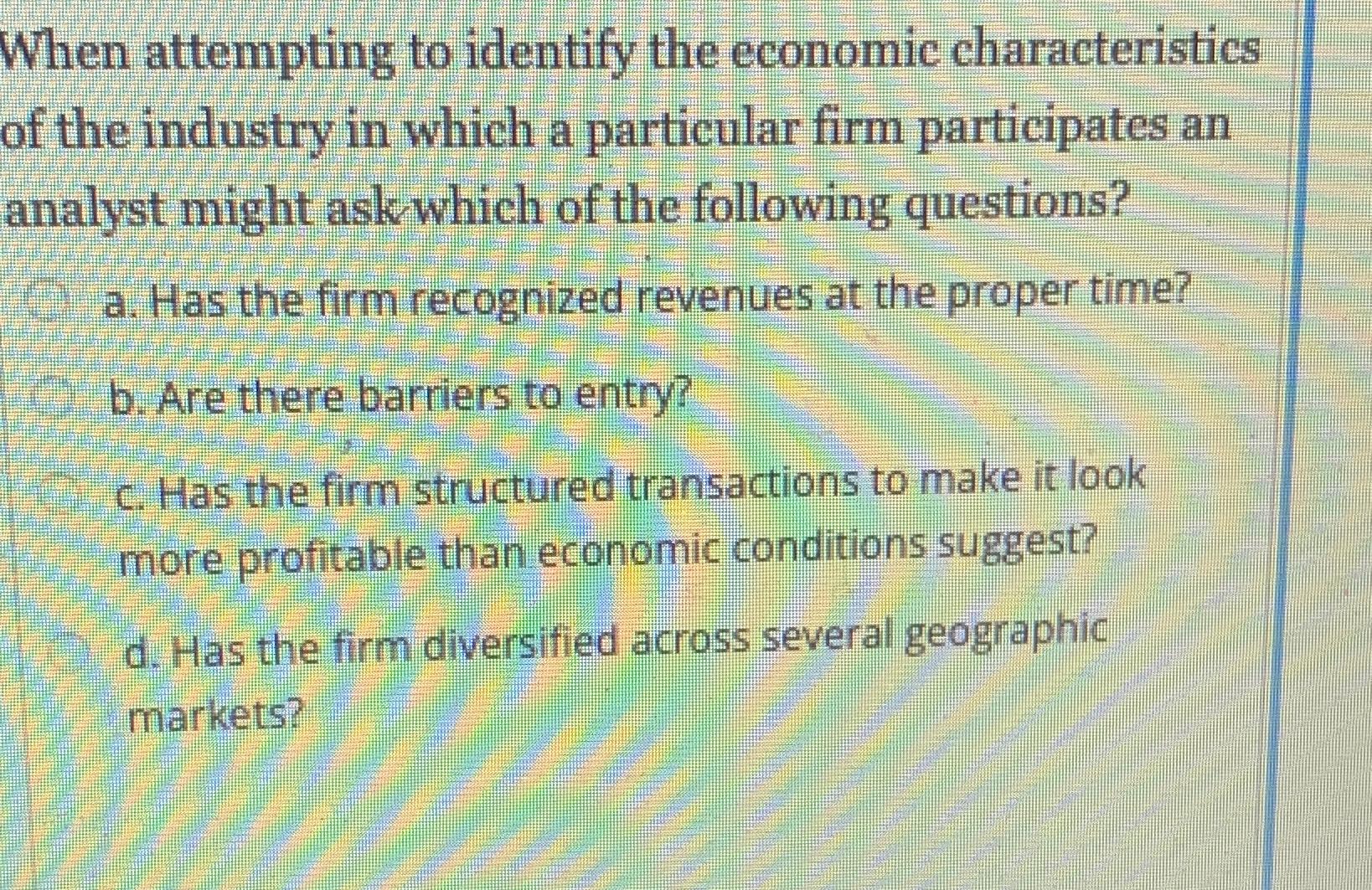 Solved When attempting to identify the economic | Chegg.com