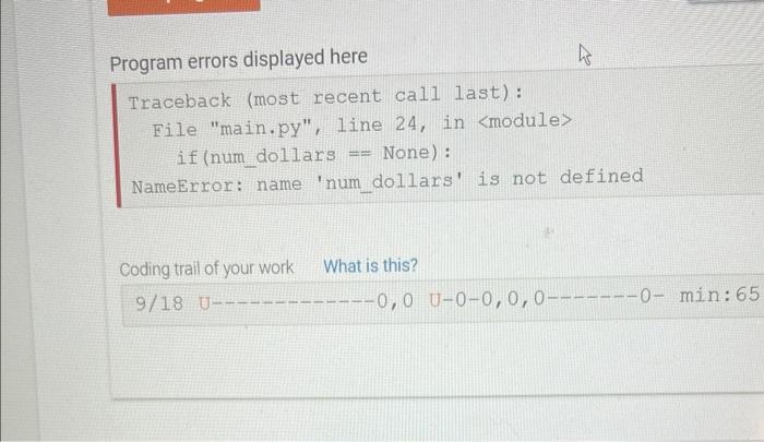 Solved 1.13 LAB exact change what am i doing wrong? which