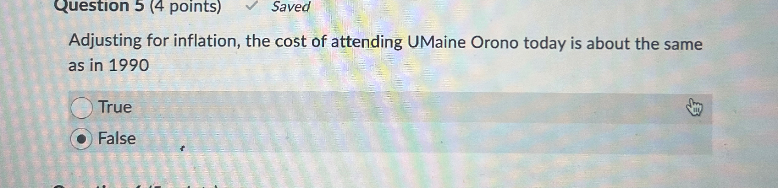 Solved Adjusting for inflation, the cost of attending UMaine