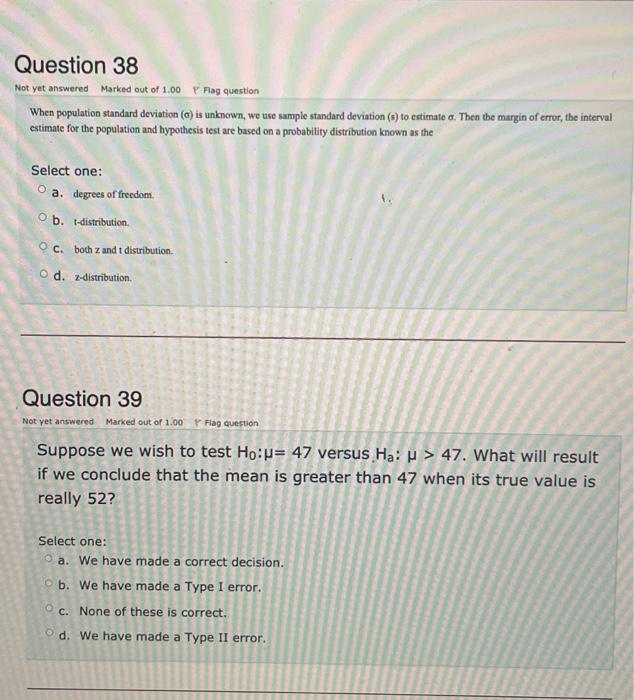 Solved In a hypothesis testing process, if the test | Chegg.com