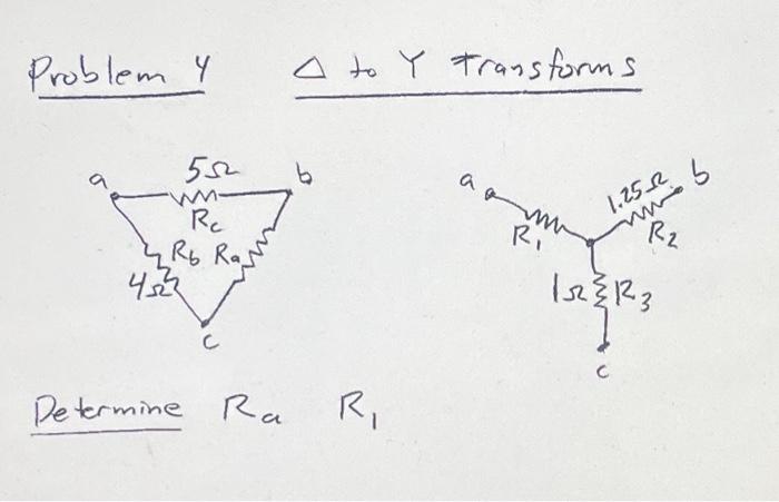 Solved Problem Y to Y Transforms Determine RaR1 | Chegg.com