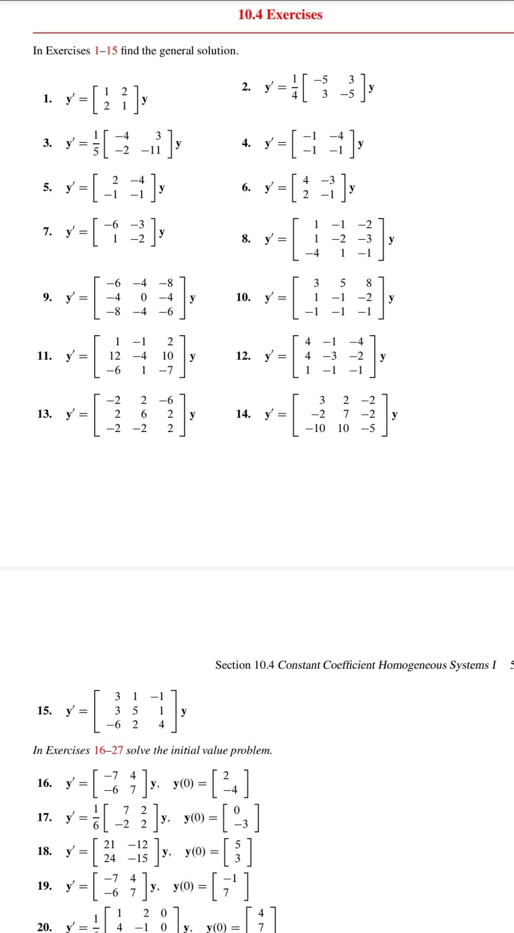 Solved In Exercises 1-15 Find The General Solution. 1. | Chegg.com