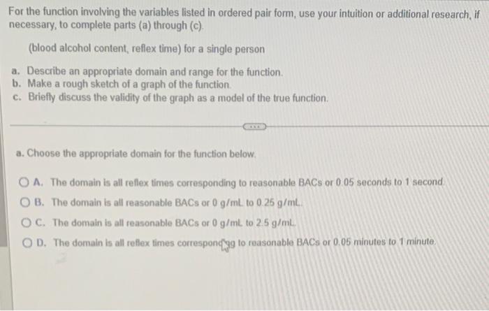 Solved For the function involving the variables listed in | Chegg.com