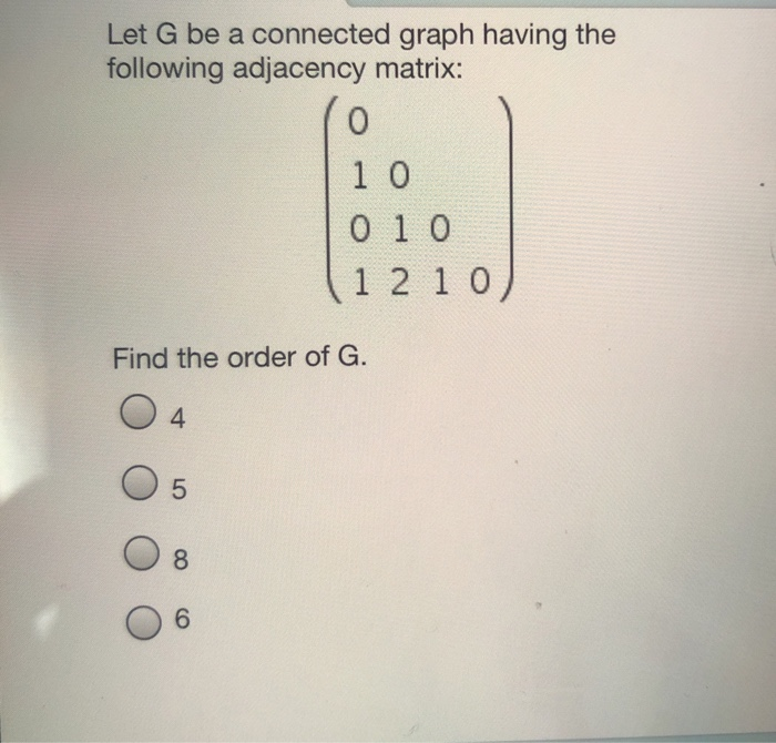 Solved Let G be a connected graph having the following | Chegg.com