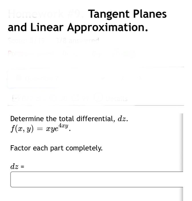 Solved Tangent Planes And Linear Approximation. C Find The | Chegg.com