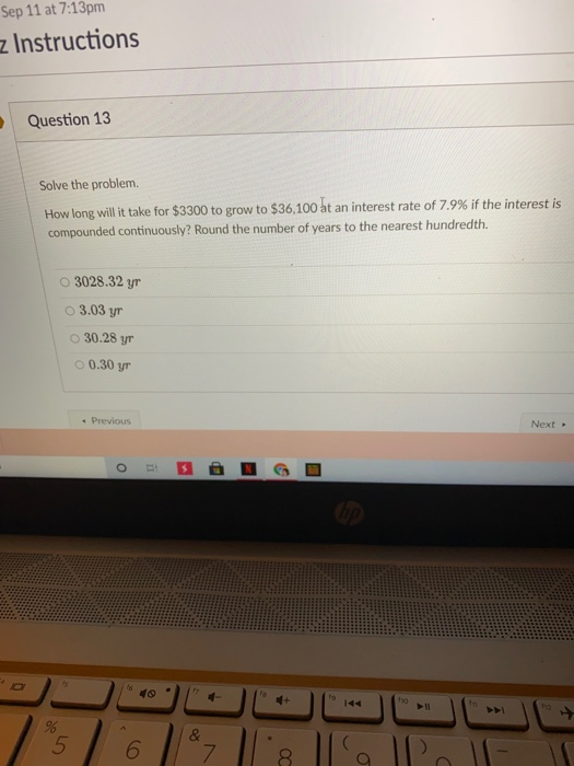 Solved Sep 11 at 7:13pm z Instructions Question 13 Solve the | Chegg.com