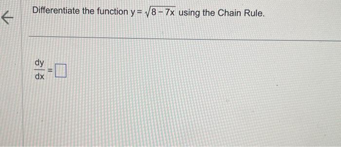 Solved Differentiate The Following Function F X X5−7x 2