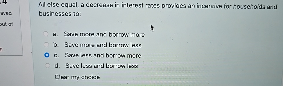 solved all else being equal, a demand decrease Images... Solved All else equal, a decrease in interest rates provides | Chegg.com