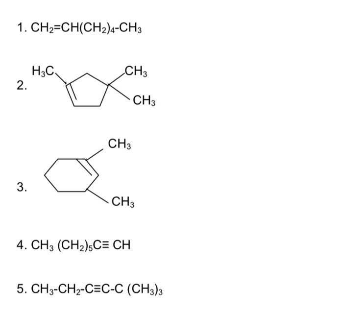 Solved CH2=CH(CH2)4-CH3 H3C CH3 CH3 CH3 CH3, 48% OFF