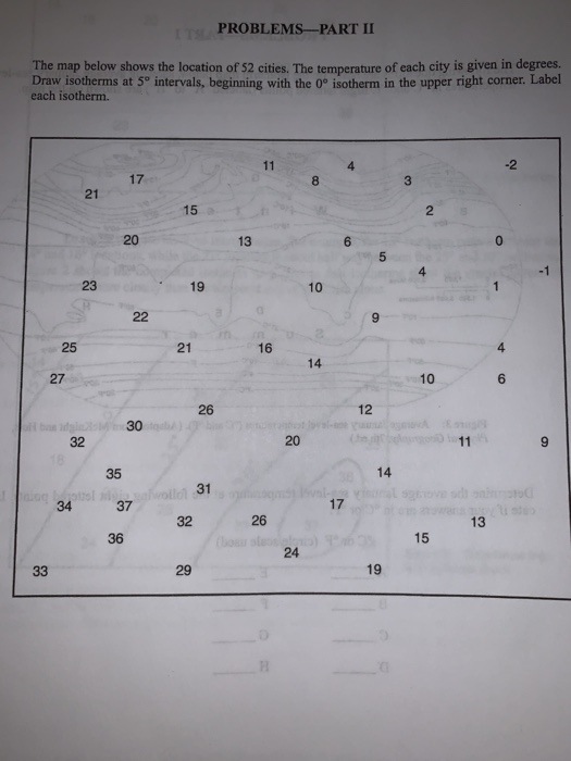 Solved PROBLEMSPART II The Map Below Shows The Location Of | Chegg.com