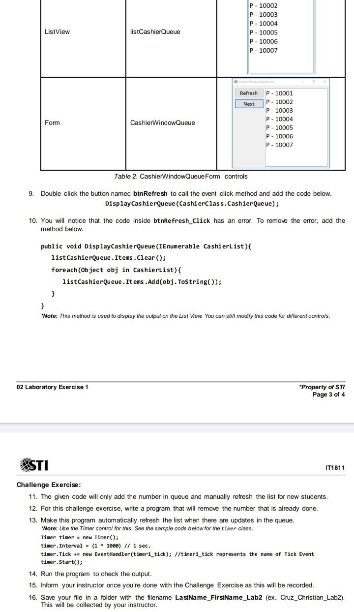 Solved Basic Queuing Cashier Objectives At the end of the
