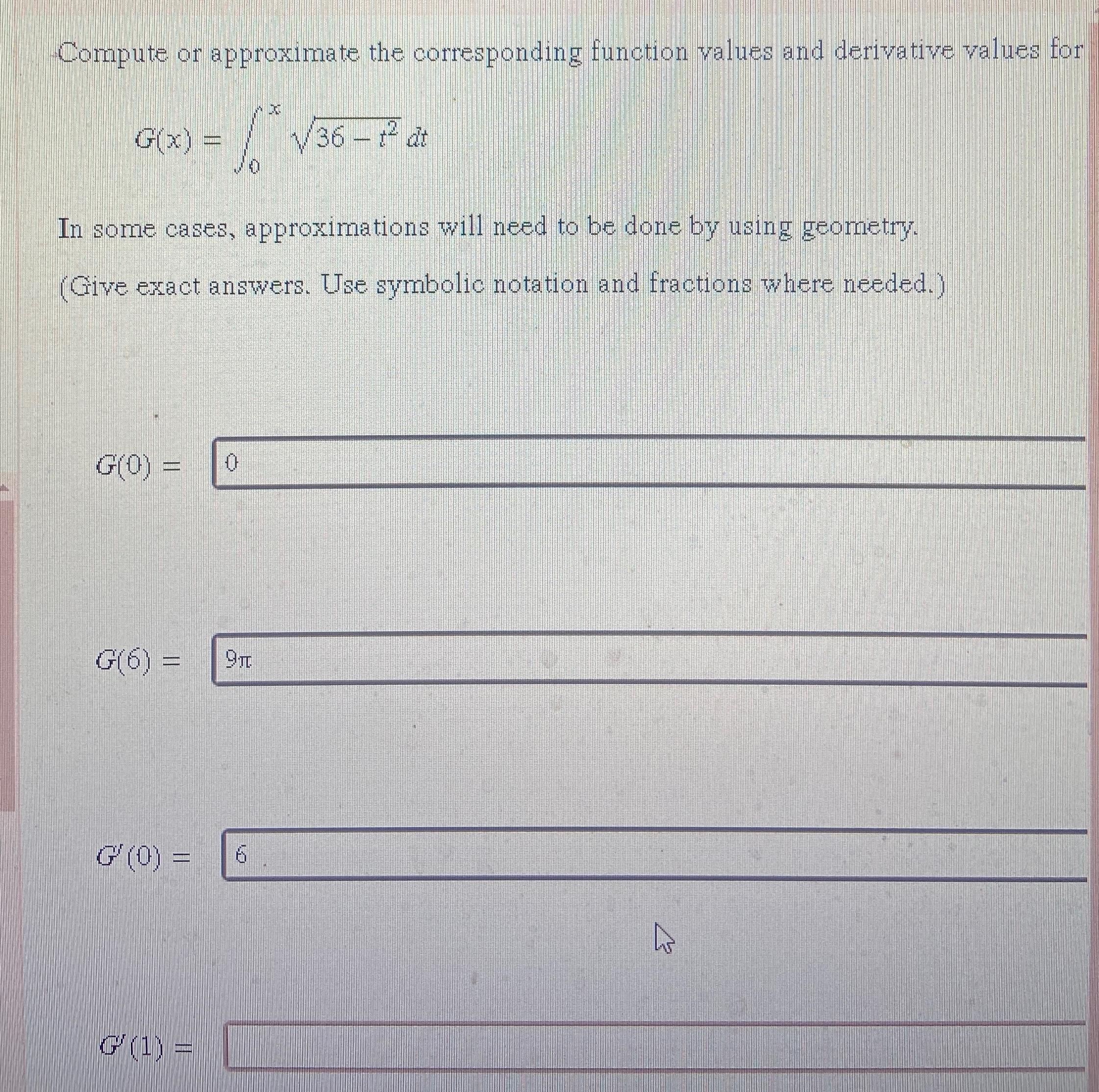 Solved Compute or approximate the corresponding function | Chegg.com