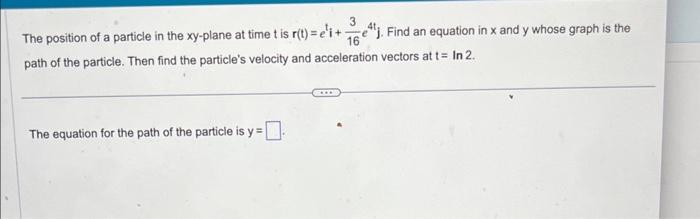 Solved The position of a particle in the xy−plane at time t | Chegg.com